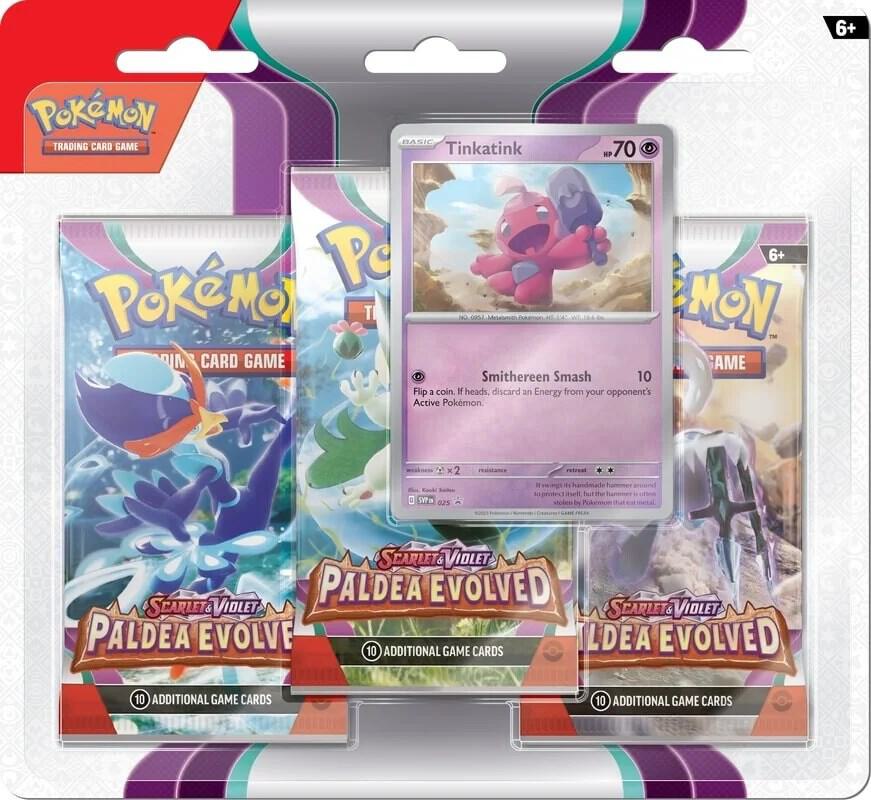 Paldea Evolved 3 Pack Blister [Tinkatink] - SV02: Paldea Evolved